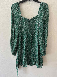 Reformation Green and White Size 4 Dress