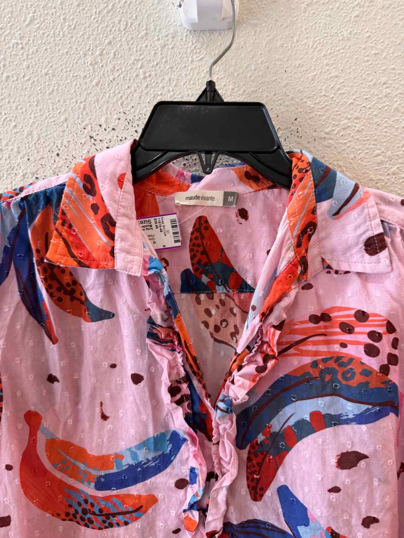 Maude Vivante Pink Multi Size M Shirt