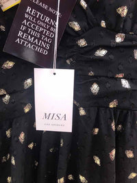Misa Black and Gold Size XS Dress