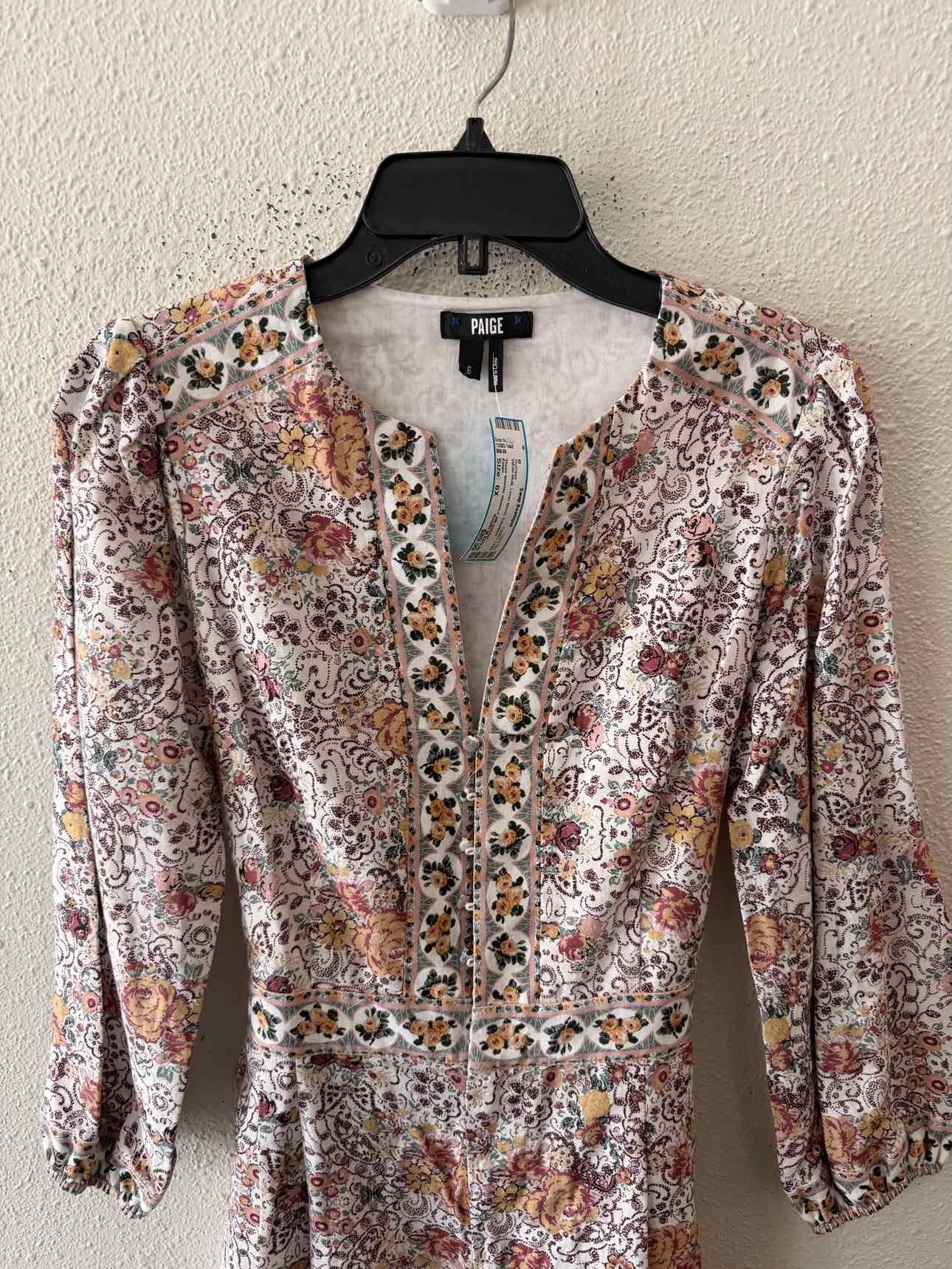 Paige White Multi Size 6X Romper