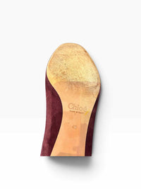 Chloe Burgandy Size 40 Shoes