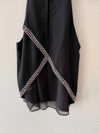 Parker Black Multi Size S Blouse
