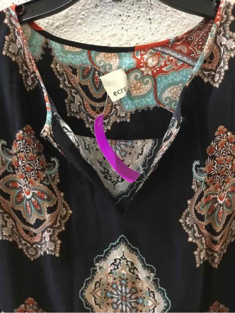 ecru Black Multi Shirt