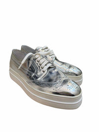 Prada Silver Metallic Size 38 Shoes