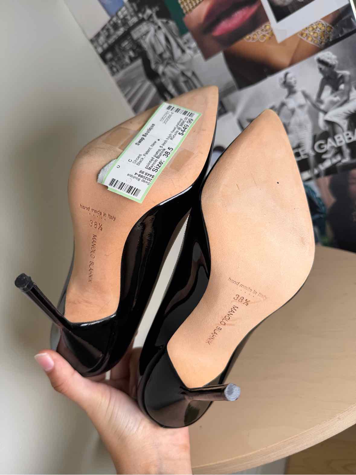 Manolo Blahnik Black Size 38.5 Shoes