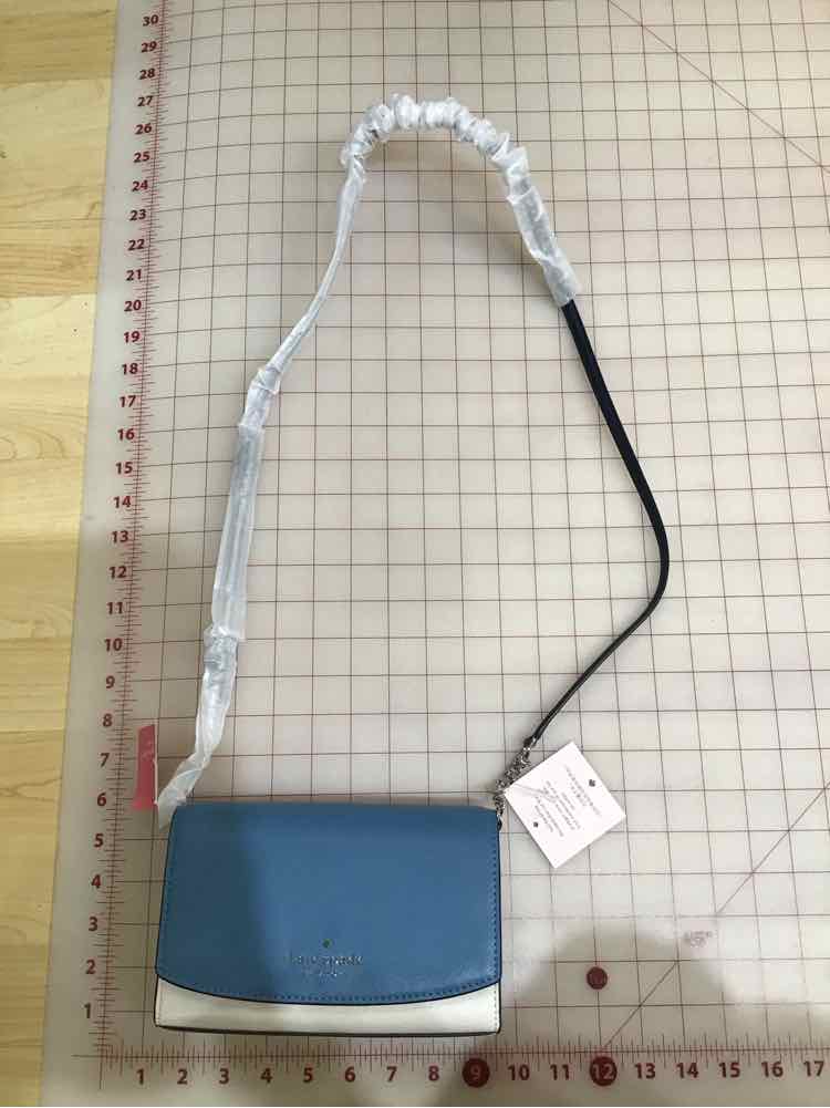 Kate Spade Staci Colorblock White and Blue Handbag