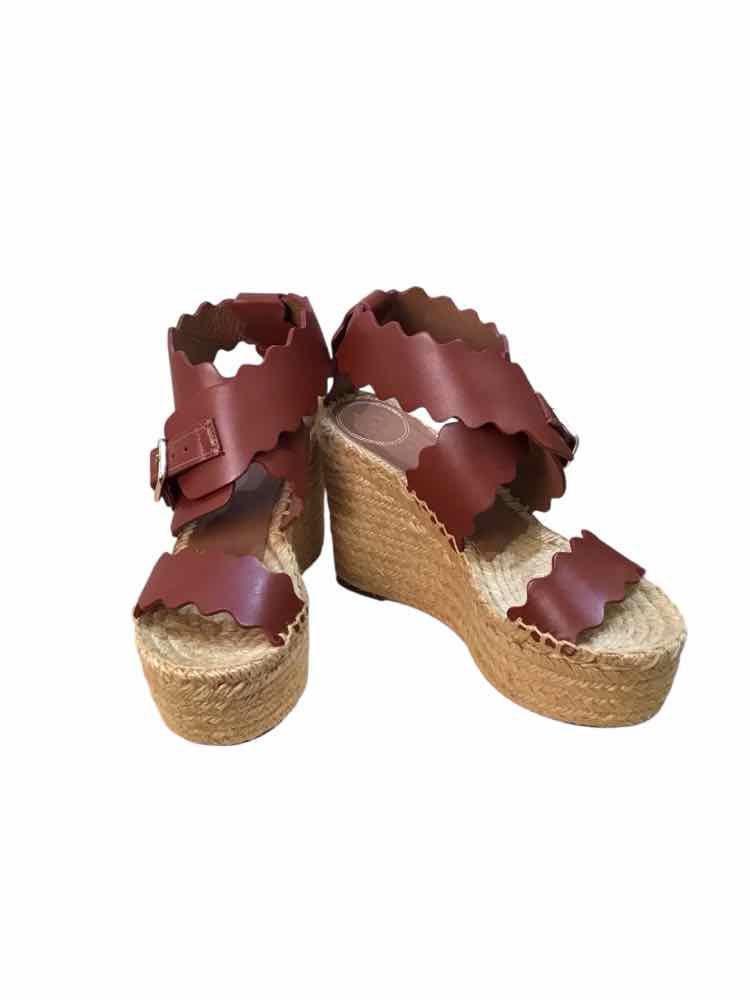 Chloe Burgundy Size 35 Shoes