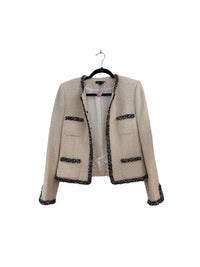Tahari Cream and Black Size 8 Jacket