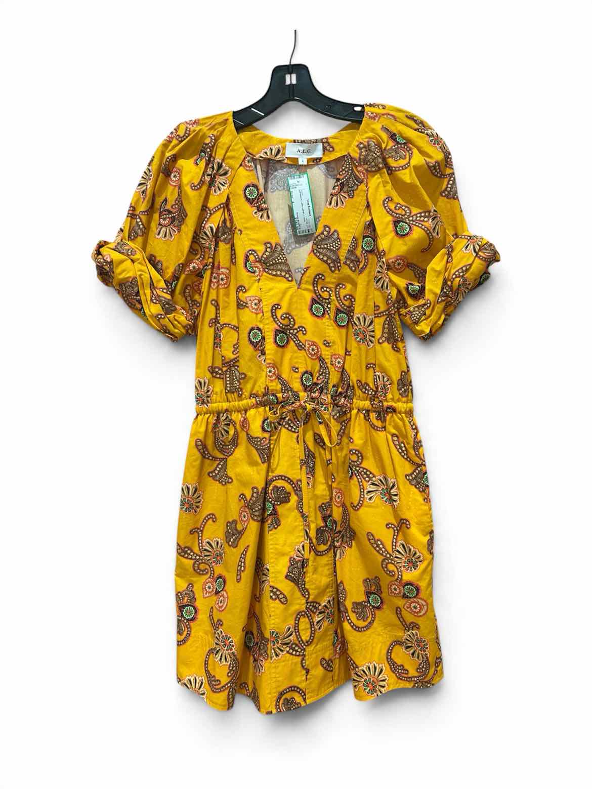 A.L.C. Dark Yellow Multi Size 4 Dress