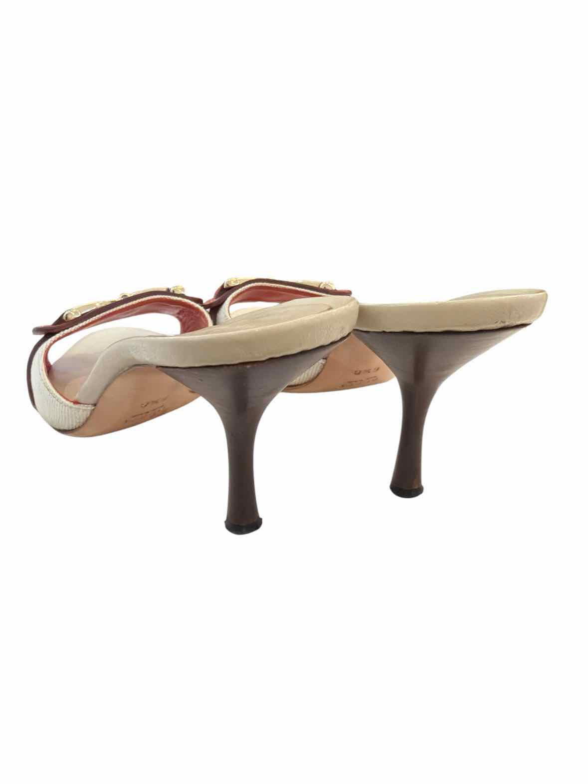 Gucci White and Brick Red Size 6.5 Shoes