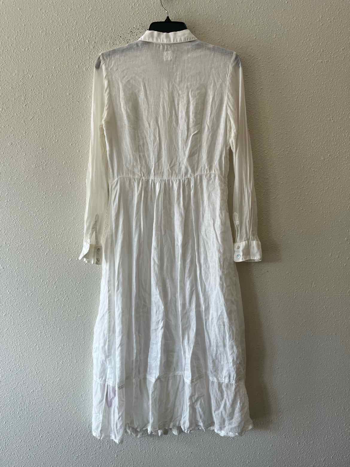 knee length dresses for ladies Orange Linen Casual Dress by 120% Lino – AmeOro