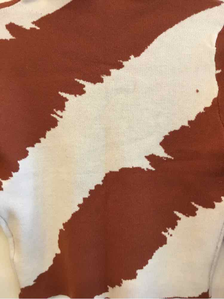 blanc clothing Off White and Brown Size S Shirt