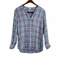 Joie Blue Plaid Size S Shirt