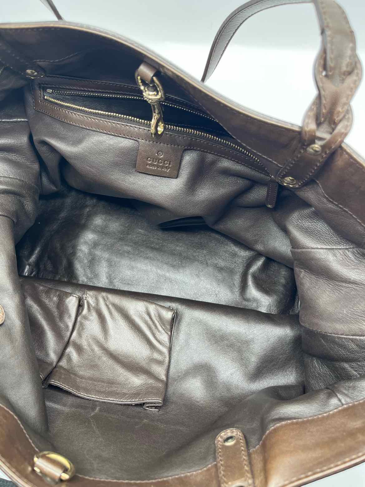 Gucci green and brown Handbag