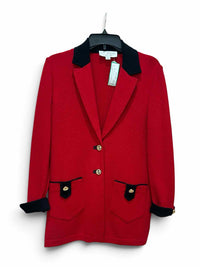 st john Red and Black Size 2 Blazer