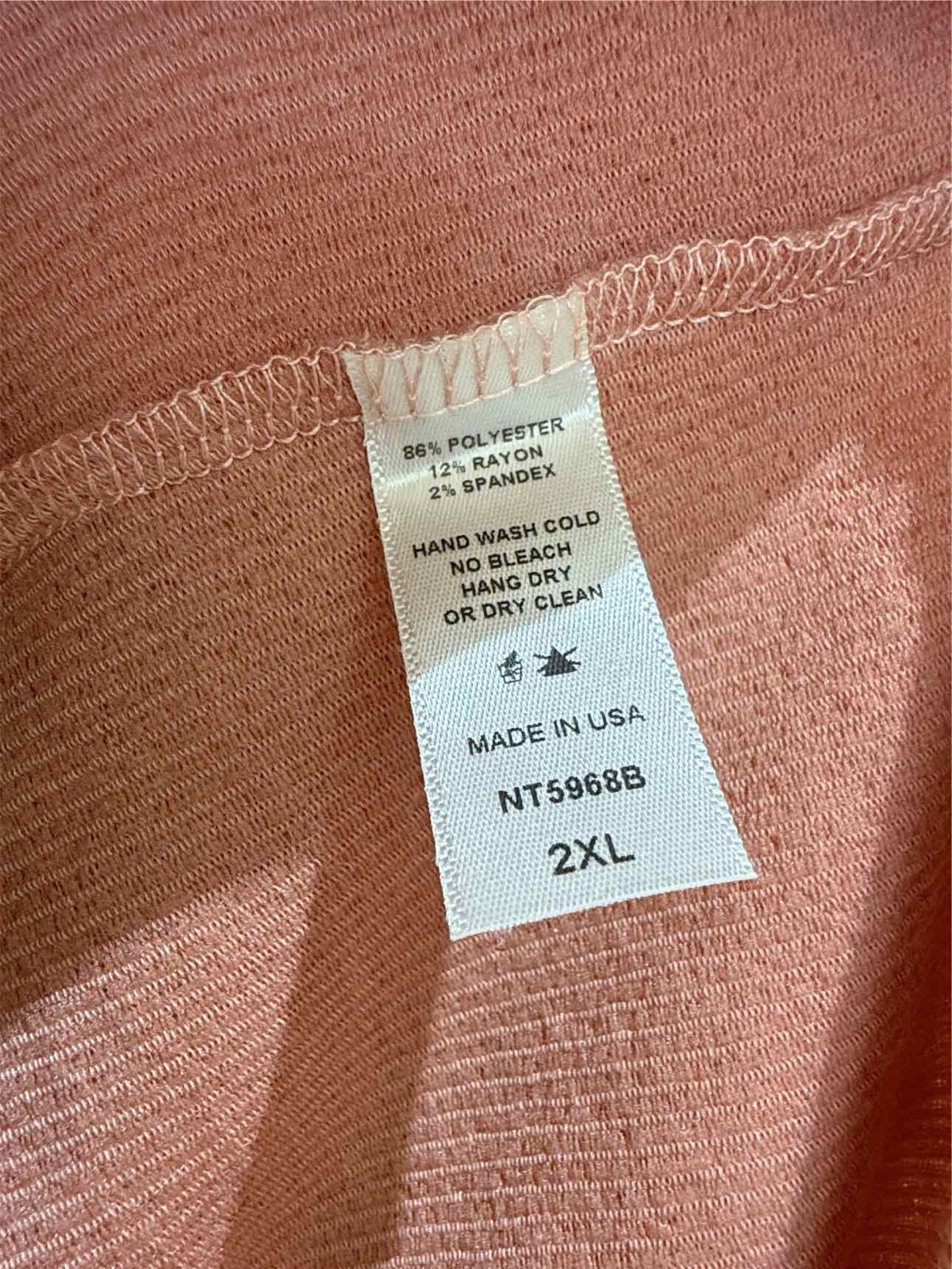 nlt Peach Size 2xl Shirt