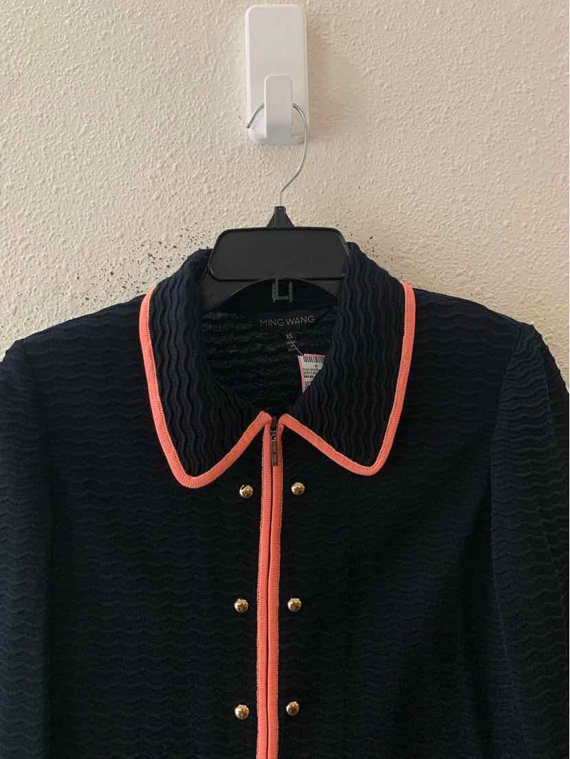 Ming Wang Black and coral Size XS Cardigan