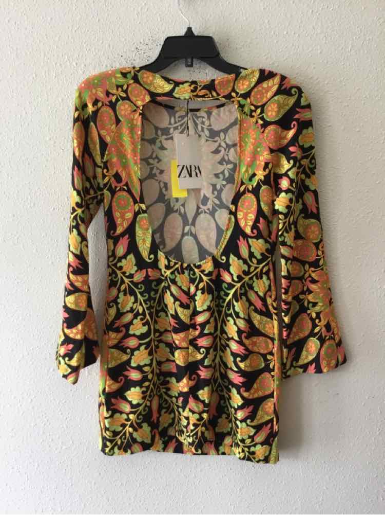 Zara Black Multi Size M Dress