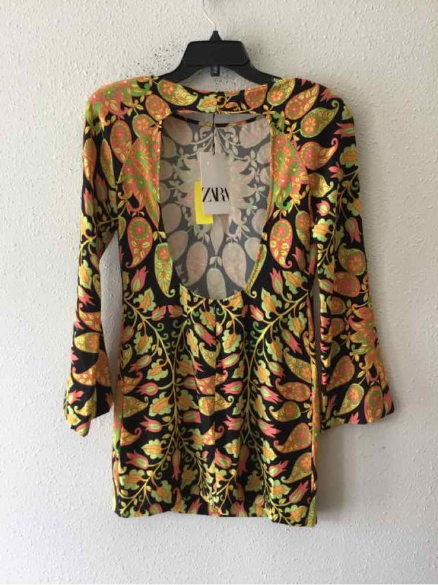 Zara Black Multi Size M Dress