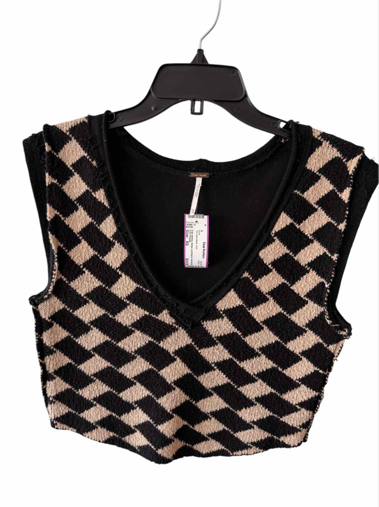 Free People Tan and black Size XS Shirt