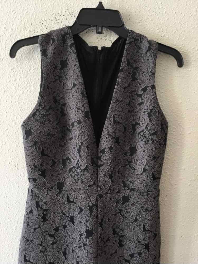 alice + olivia Grey and Black Size 6 Dress
