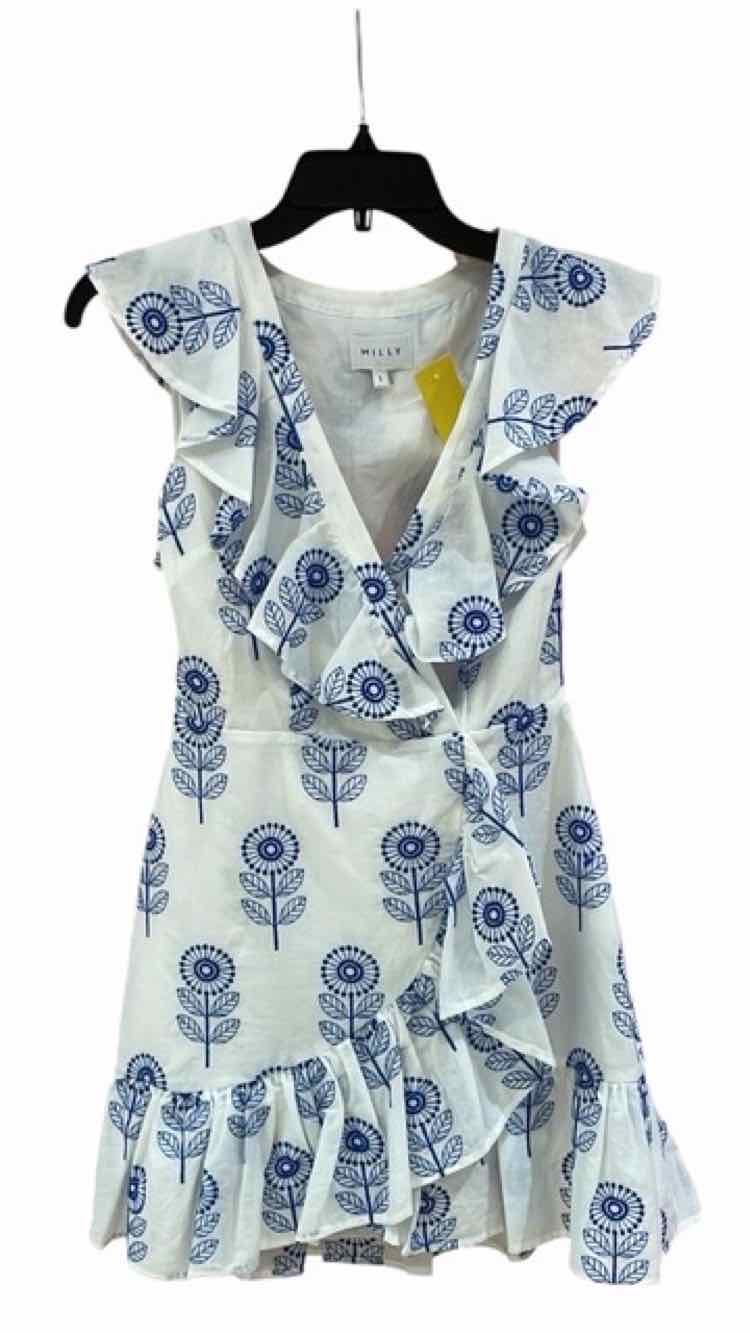 Milly White and Blue Size 2 Dress - White and Blue / 2 Milly White and Blue Size 2 Dress - White and Blue / 2