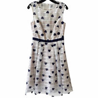 Kay Unger White and navy Size 2 Dress