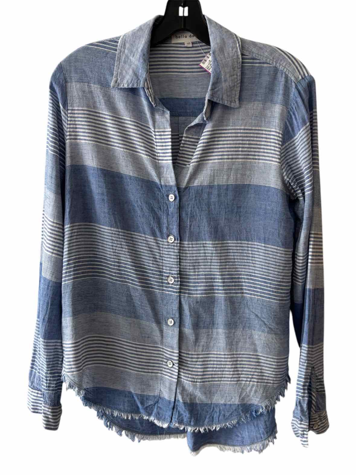 Bella Dahl Blue and White Size XS Shirt