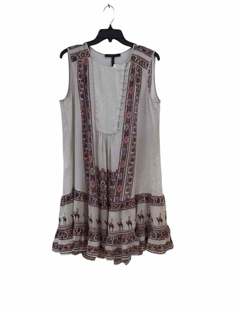 BCBG MAXAZRIA beige and multi Size L Dress