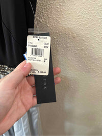 Aidan Mattox Black and silver Size 4 Gown/Evening Wear