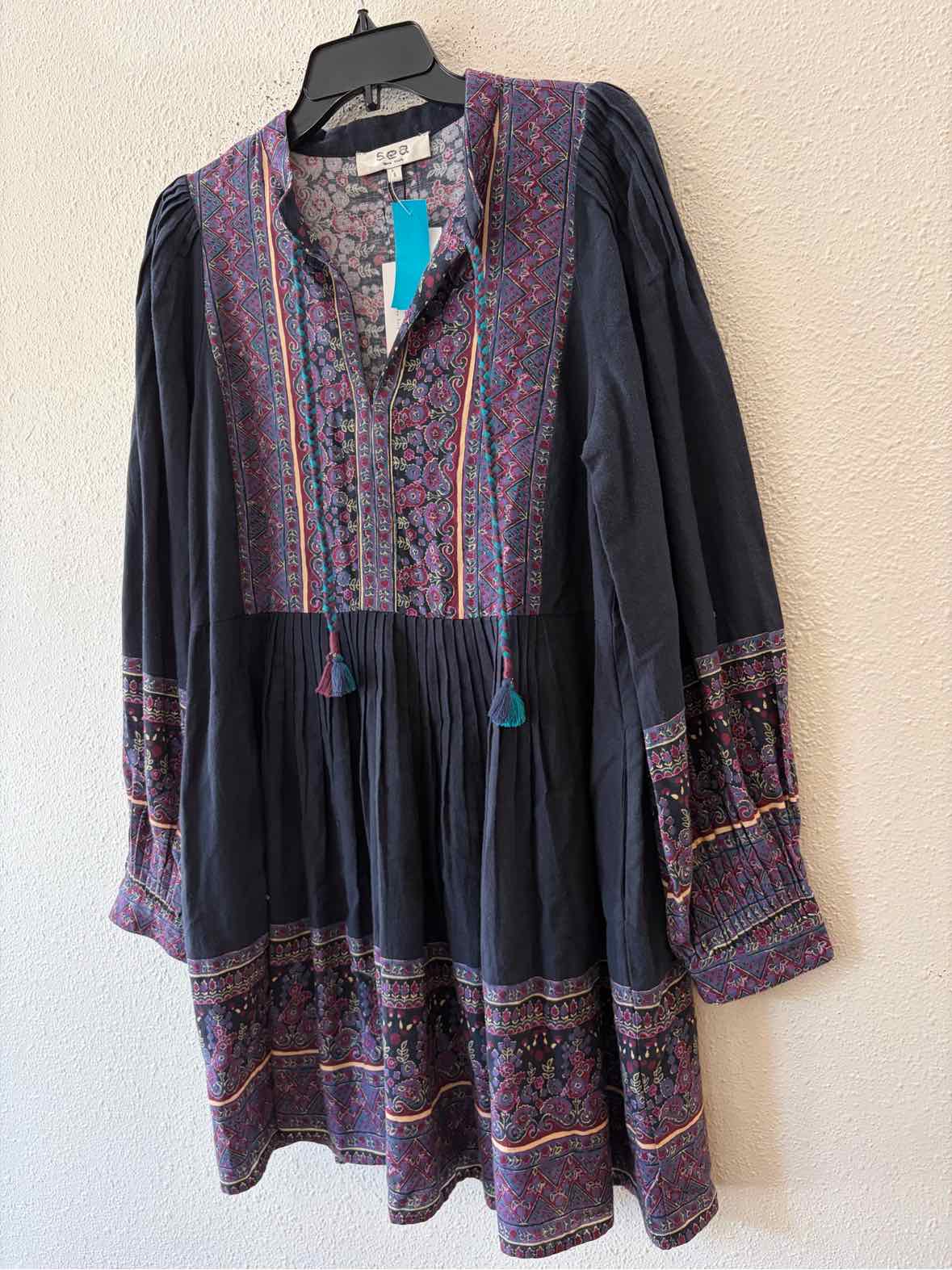 sea navy multi Size S Dress
