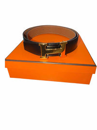 Hermes black and brown Belt