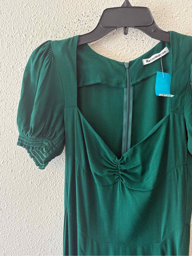Reformation Green Size 0 Dress