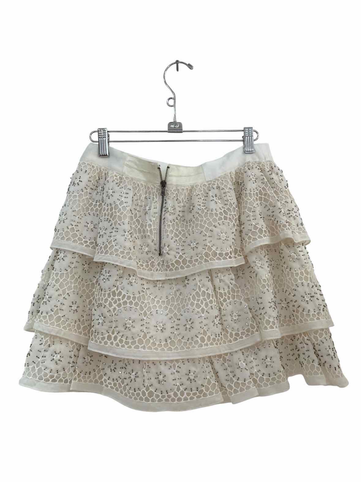 alice + olivia Ivory Size 6 Skirt