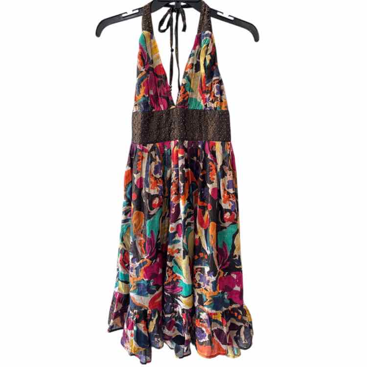 French Connection Black Multi Size 8 Dress