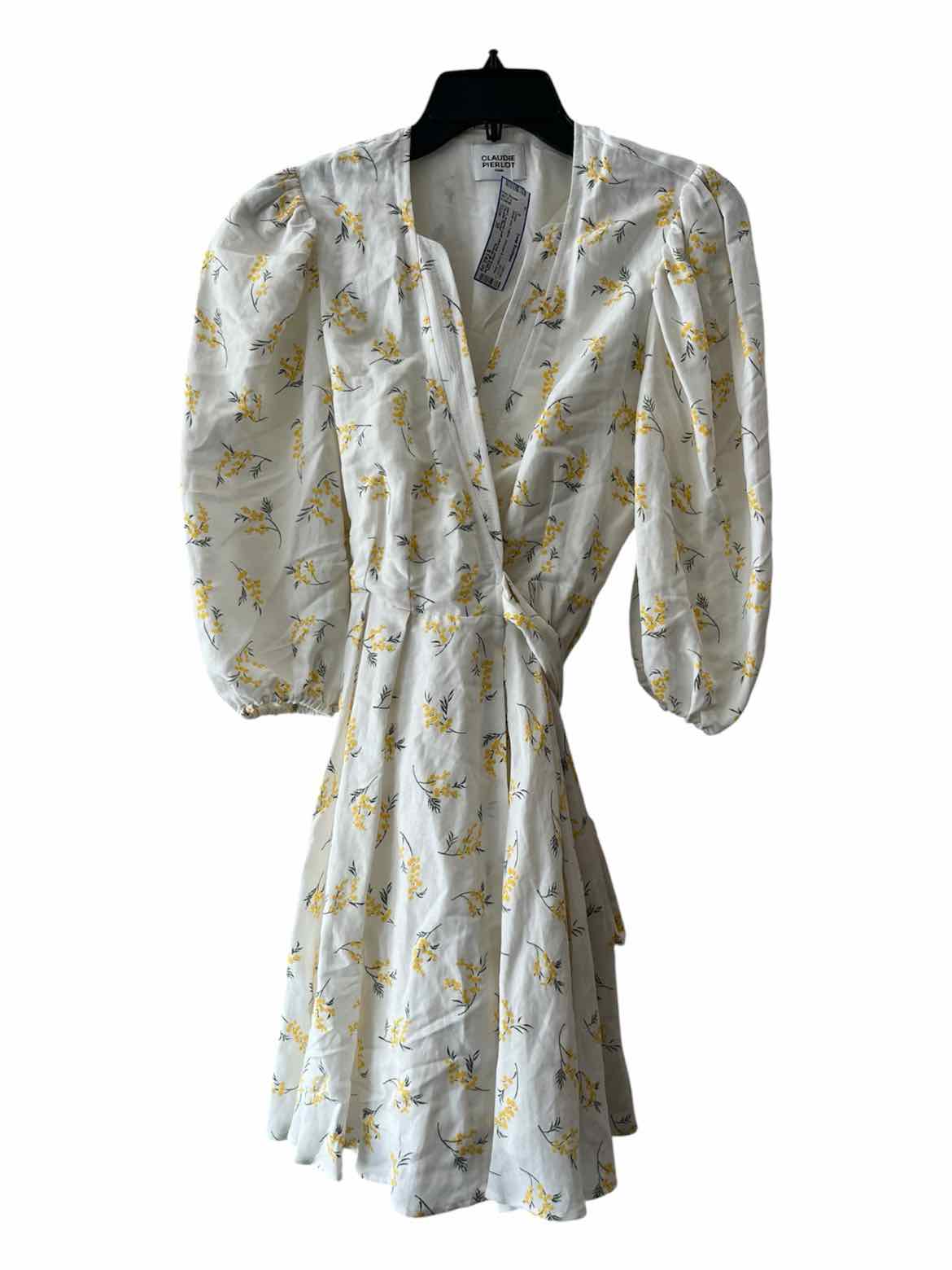 Claudie Pierlot White and Yellow Size 36 Dress