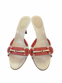 Gucci White and Brick Red Size 6.5 Shoes