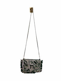 Anthropologie White and Green Handbag