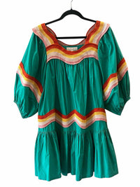 Corey Lynn Calter Teal Multi Size L Dress