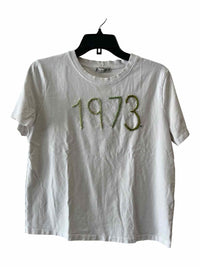 Zara White and Green Size M T-shirt