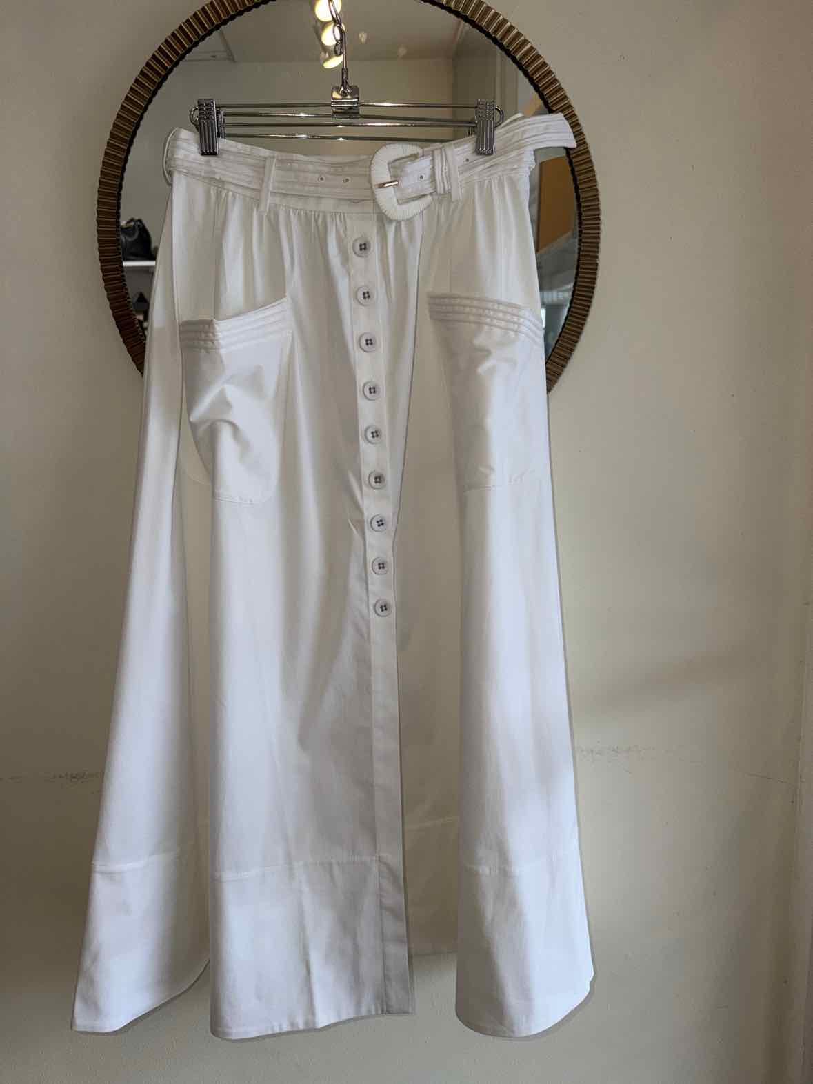 Saloni White Size 8 Skirt