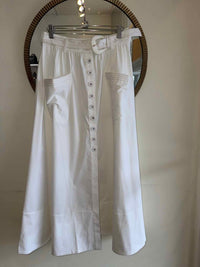 Saloni White Size 8 Skirt