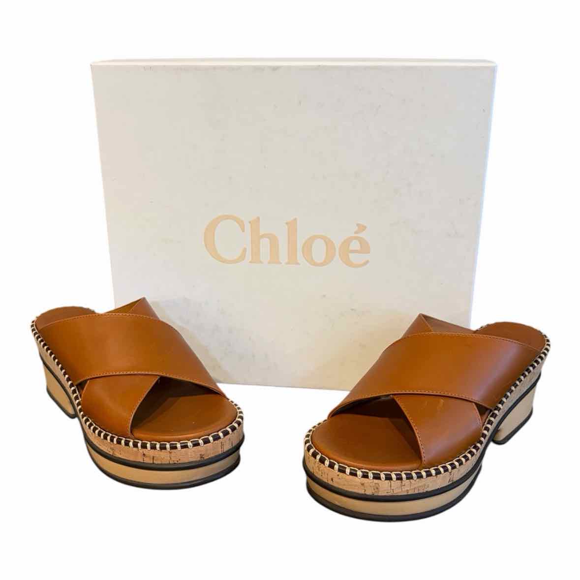 Chloe Brown and Tan Size 36 Shoes