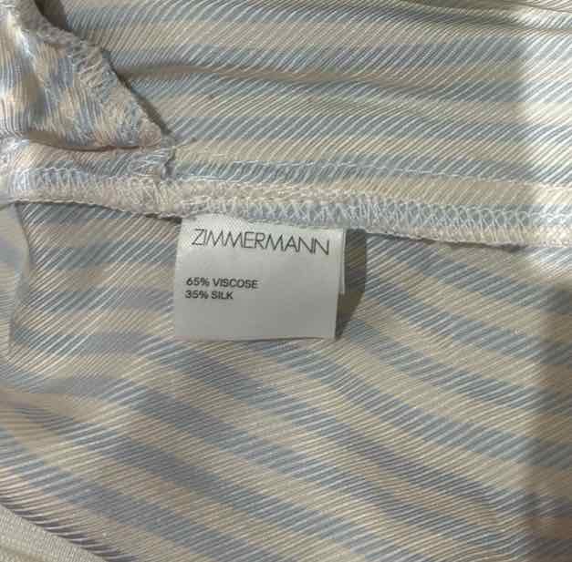 Zimmermann Blue and White Size 0 Pants