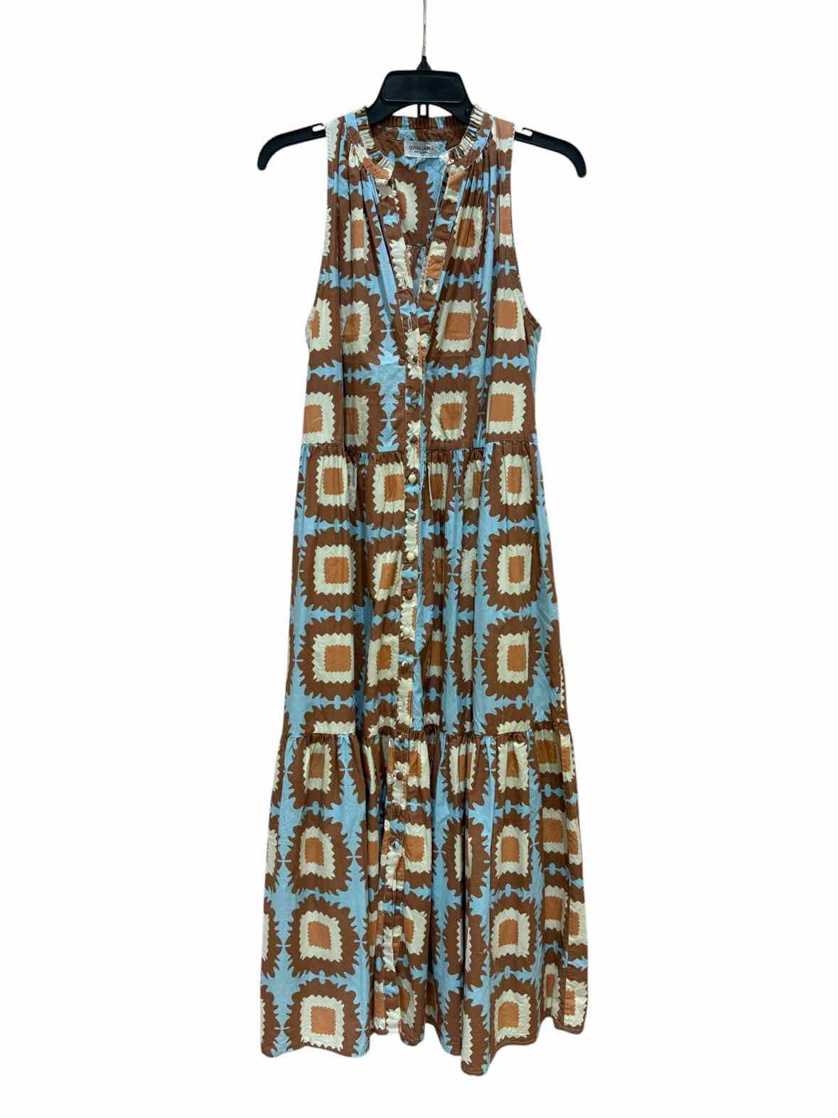 Olivia James brown and blue Size M Dress