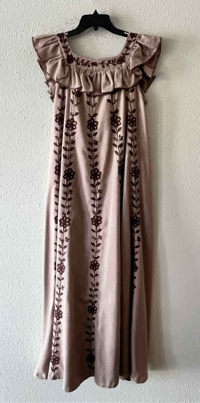 Mi Golondrina brown and white Size XS Dress