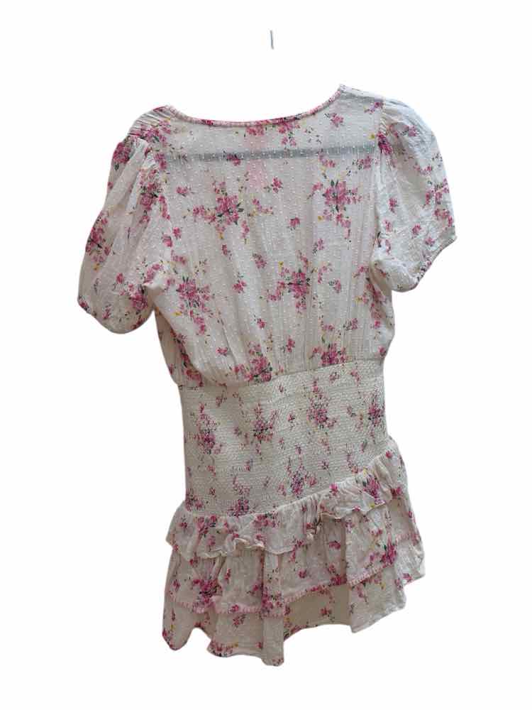 Love Shack Fancy Pink and White Size M Dress