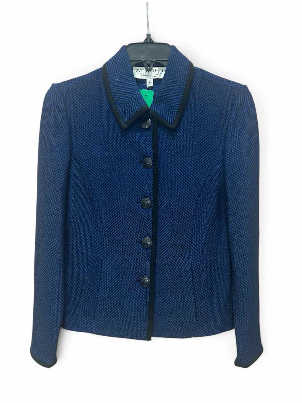 st john Blue and Black Size 2 Blazer