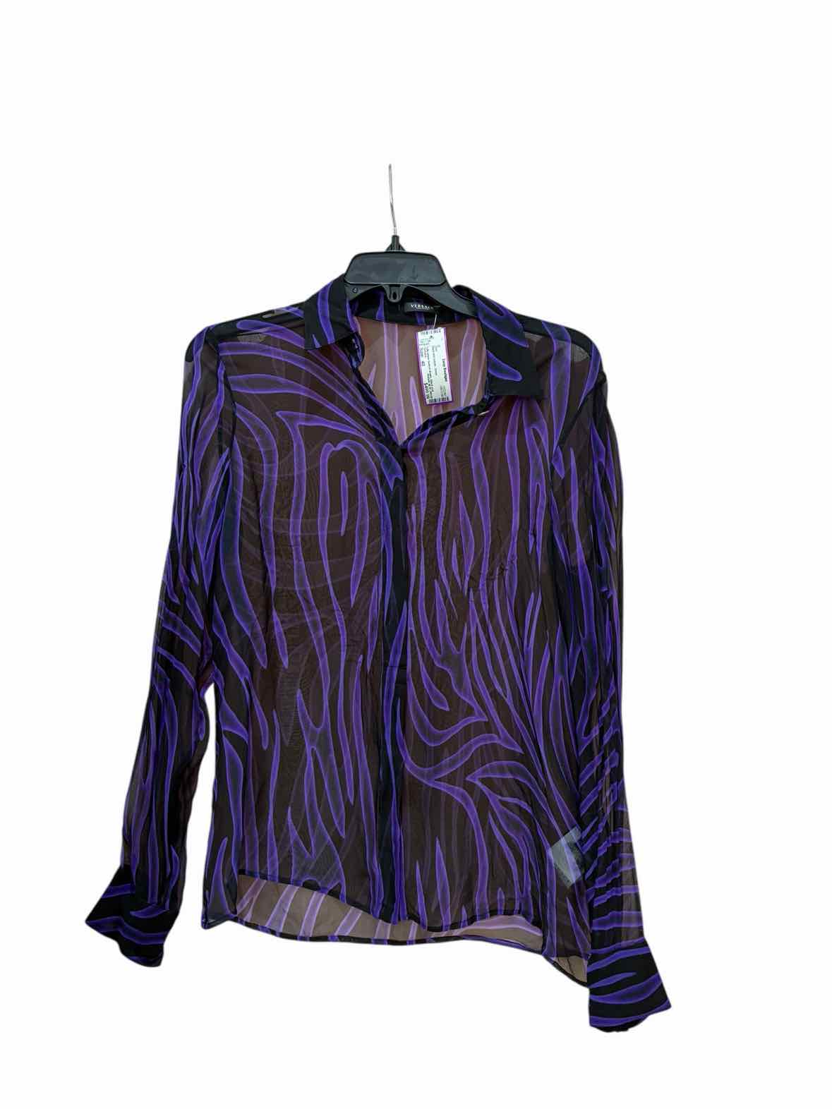 Versace Black and purple Size 40 Shirt