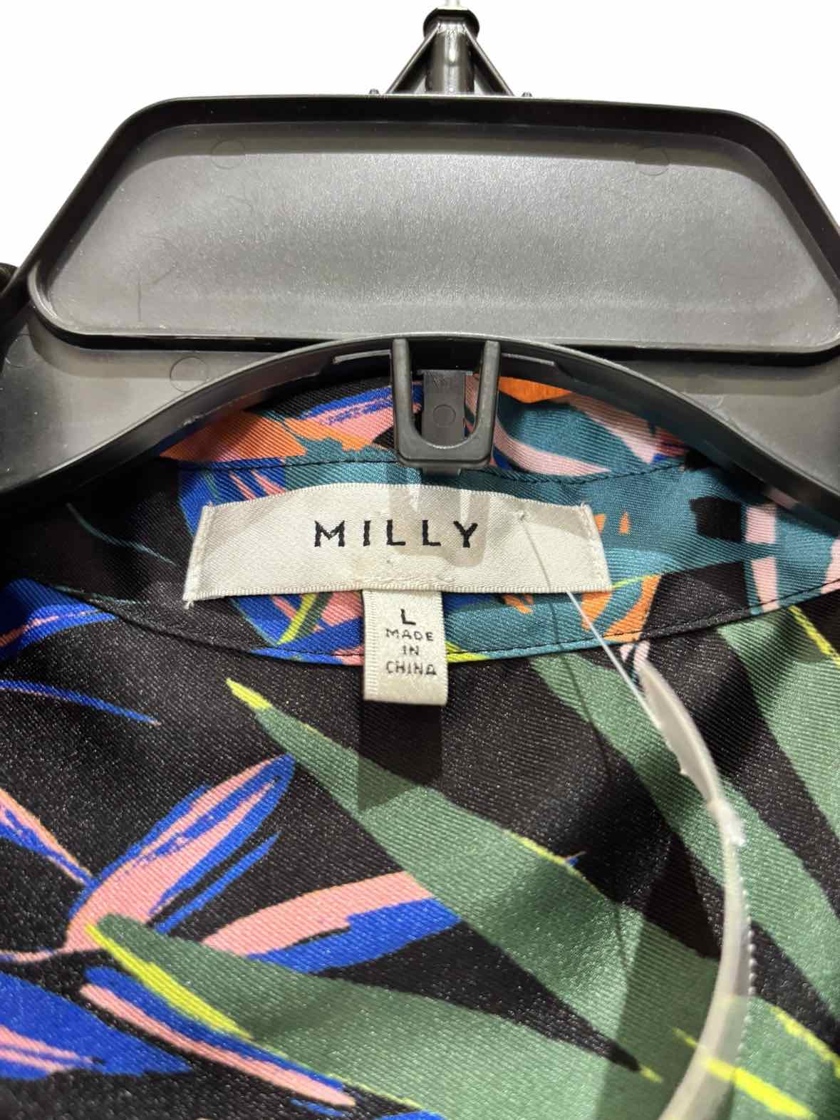 Milly Black Multi Size L Blouse